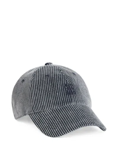 Brunello Cucinelli Kids' Logo-embroidered Baseball Cap In Blue