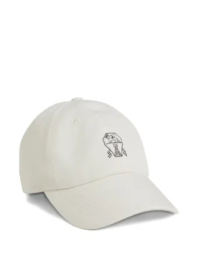 Brunello Cucinelli Kids' Logo-embroidered Baseball Cap In Gray