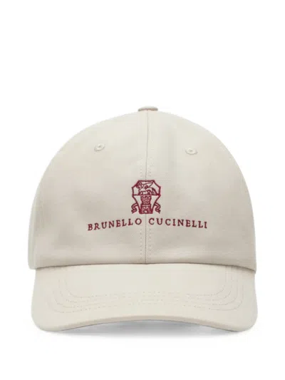 Brunello Cucinelli Logo-embroidered Baseball Cap In White