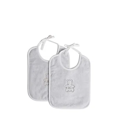 Brunello Cucinelli Logo-embroidered Cotton Bib (pack Of Two) In White