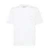 Brunello Cucinelli Cotton Jersey Crew Neck T-shirt With Logo In White