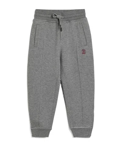 Brunello Cucinelli Logo-embroidered Track Pants In Gray