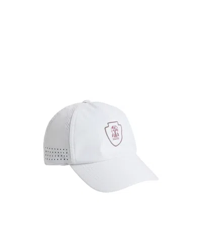 Brunello Cucinelli Kids' Logo-patch Baseball Cap In White