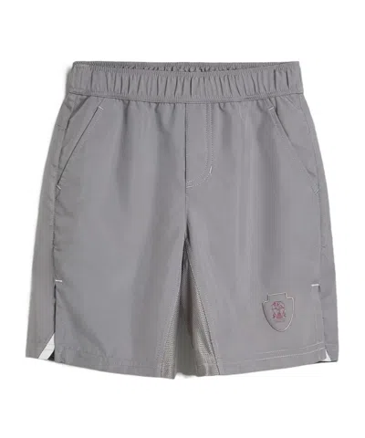 Brunello Cucinelli Kids' Logo-patch Bermuda Shorts In Gray