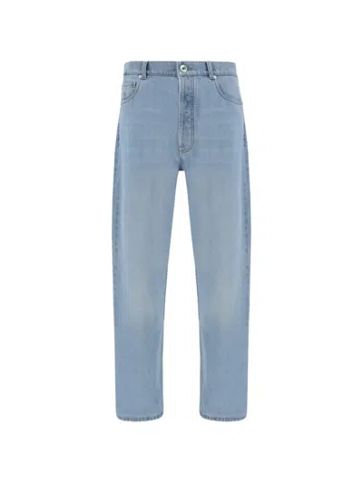 Brunello Cucinelli Logo-patch Jeans In Blue