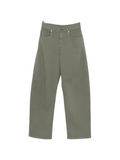 Brunello Cucinelli Logo-patch Jeans In Green