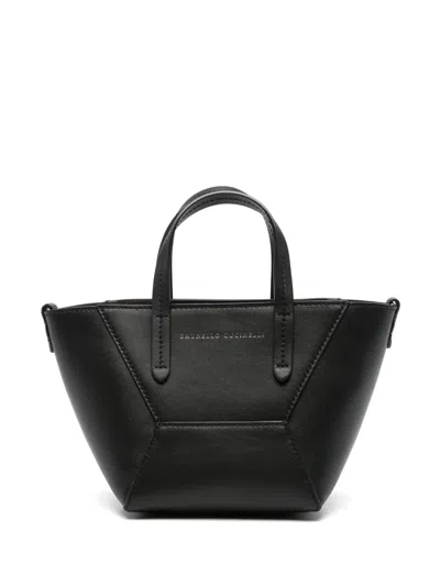 Brunello Cucinelli Logo-print Tote Bag In Black