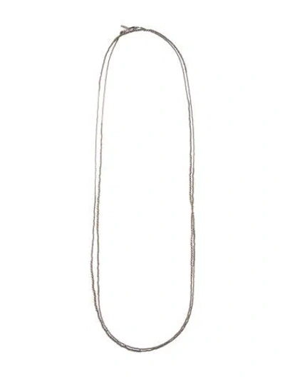 Pre-owned Brunello Cucinelli Long Bead Strand Necklace, 88.5" In Multi