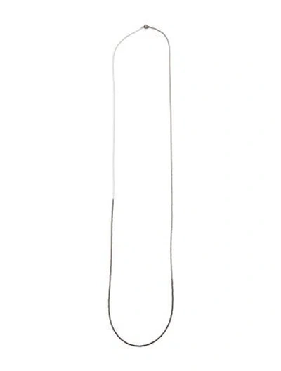 Pre-owned Brunello Cucinelli Long Beaded Strand Toggle Necklace, 56" In Multicolor
