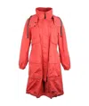 Brunello Cucinelli Long Casual Jacket With Hat In Red