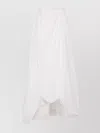 Brunello Cucinelli Long Cotton Skirt With Asymmetric Draped Detailing In White