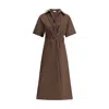 Brunello Cucinelli Short Sleeve Dress In Brown