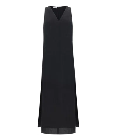 Brunello Cucinelli Long Dress In Black