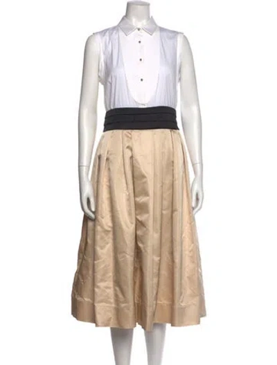 Pre-owned Brunello Cucinelli Long Dress In Neutral