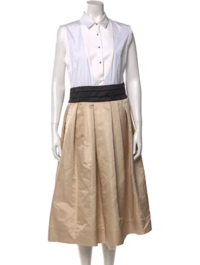 Pre-owned Brunello Cucinelli Long Dress W/ Tags In Neutral
