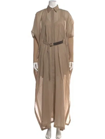Pre-owned Brunello Cucinelli Long Dress W/ Tags In Neutral