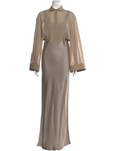 Pre-owned Brunello Cucinelli Long Dress W/ Tags In Neutral