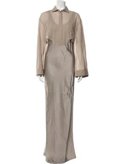 Pre-owned Brunello Cucinelli Long Dress W/ Tags In Neutral