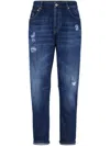 Brunello Cucinelli Distressed Denim Jeans Tears In Blue