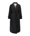 Brunello Cucinelli Padded Long Belt Down Jacket In Black