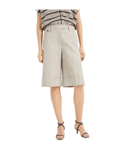 BRUNELLO CUCINELLI BRUNELLO CUCINELLI EMBELLISHED SARTORIAL LONG BERMUDA SHORTS
