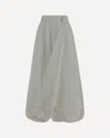 Brunello Cucinelli Grey Virgin Wool Flute Skirt In Gray