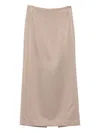 Brunello Cucinelli Long Skirt With Back And Side Slits In Neutral