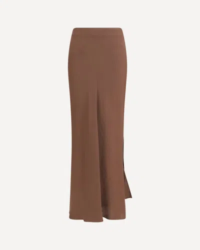 Brunello Cucinelli Long Skirt In Brown