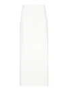 Brunello Cucinelli Long Skirt With Diagonal Cut In Crema