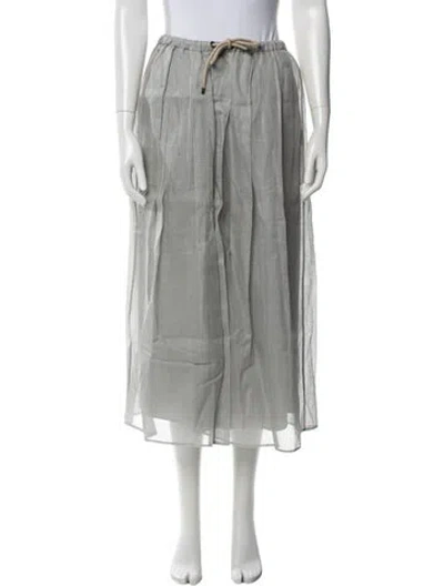 Pre-owned Brunello Cucinelli Long Skirt In Gray