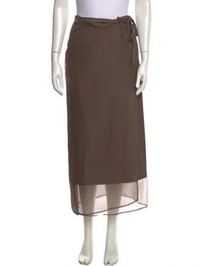 Pre-owned Brunello Cucinelli Long Skirt W/ Tags In Brown