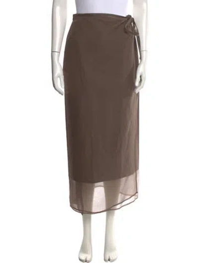 Pre-owned Brunello Cucinelli Long Skirt W/ Tags In Brown
