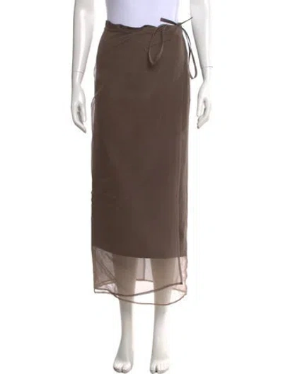 Pre-owned Brunello Cucinelli Long Skirt W/ Tags In Brown