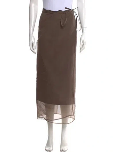 Pre-owned Brunello Cucinelli Long Skirt W/ Tags In Brown