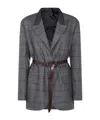 Brunello Cucinelli Waist Belted Checkered Pattern Blazer