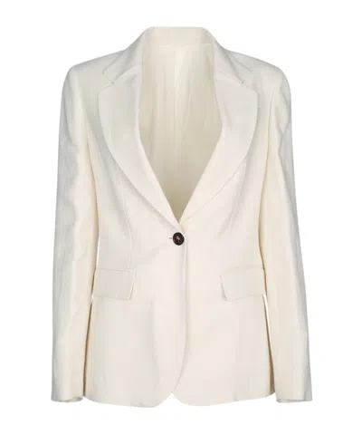 BRUNELLO CUCINELLI BRUNELLO CUCINELLI MONILI DETAILED SINGLE-BREASTED BLAZER