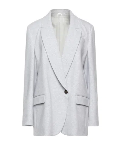 Brunello Cucinelli Suit Jackets In Light Grey