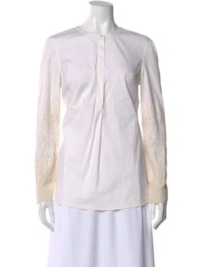 Pre-owned Brunello Cucinelli Long Sleeve Blouse In Neutral