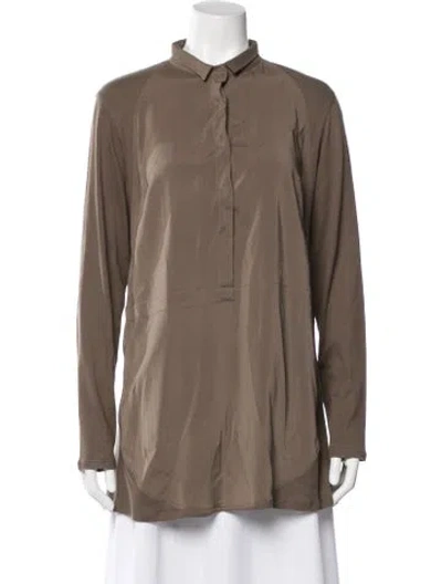 Pre-owned Brunello Cucinelli Long Sleeve Blouse In Neutral