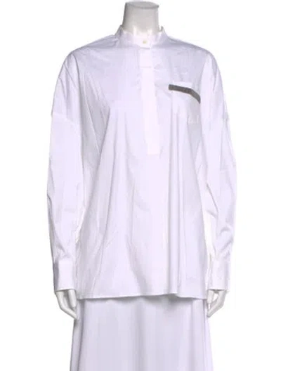 Pre-owned Brunello Cucinelli Long Sleeve Blouse In Neutral