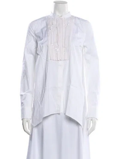 Pre-owned Brunello Cucinelli Long Sleeve Blouse W/ Tags In White