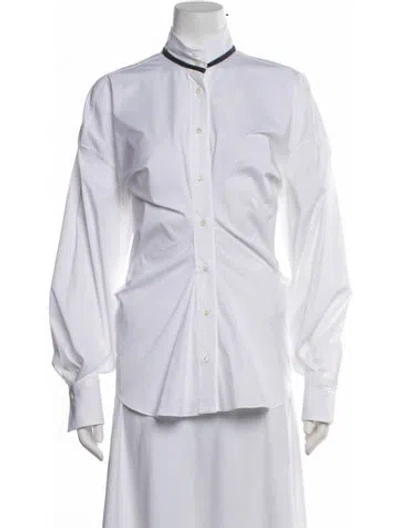 Pre-owned Brunello Cucinelli Long Sleeve Blouse W/ Tags In White