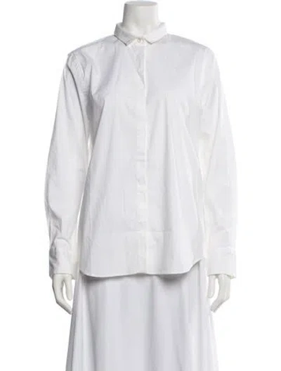 Pre-owned Brunello Cucinelli Long Sleeve Blouse In White