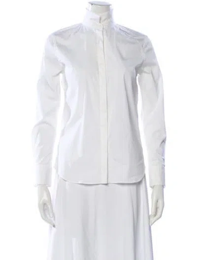 Pre-owned Brunello Cucinelli Long Sleeve Blouse In White