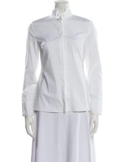 Pre-owned Brunello Cucinelli Long Sleeve Blouse In White
