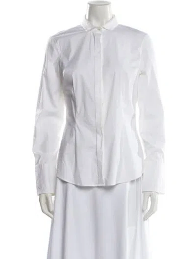 Pre-owned Brunello Cucinelli Long Sleeve Blouse In White