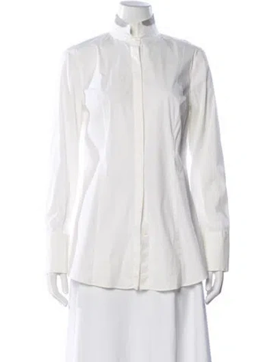 Pre-owned Brunello Cucinelli Long Sleeve Blouse In White