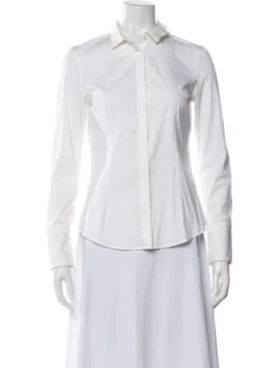 Pre-owned Brunello Cucinelli Long Sleeve Blouse In White