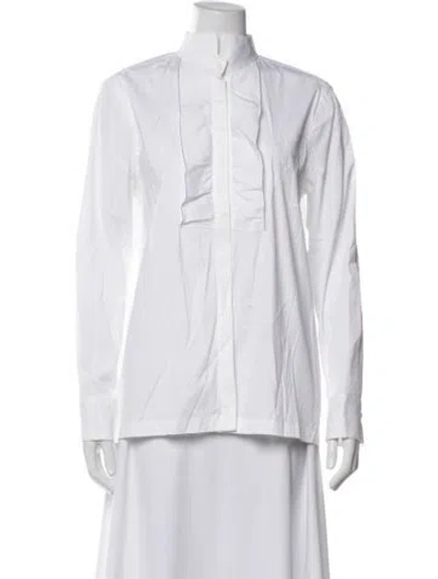Pre-owned Brunello Cucinelli Long Sleeve Blouse In White