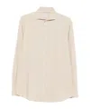 Brunello Cucinelli Beige Cotton Button-down Shirt In Neutral